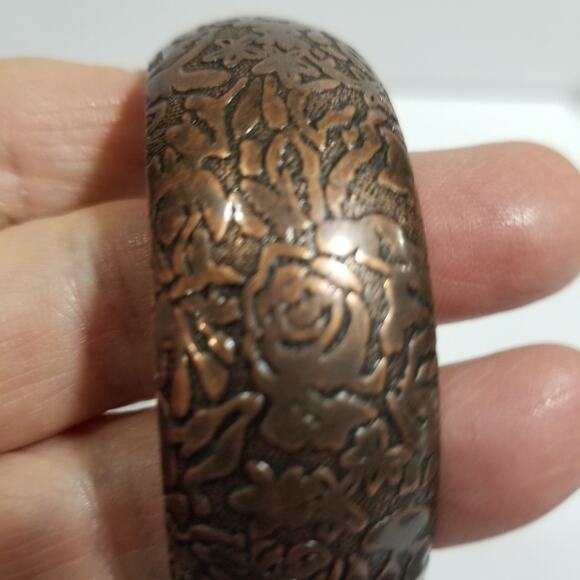 Two bracelets one copper colored bangle one multi chain faux - Picture 8 of 13